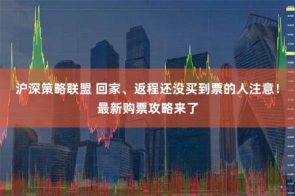 沪深策略联盟 回家、返程还没买到票的人注意！最新购票攻略来了